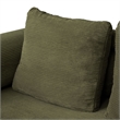 Furniture of America Rowan Modular Foam Corduroy Chenille Sofa in Green