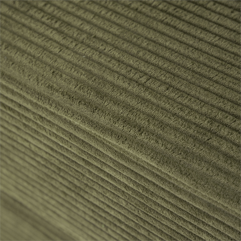 Furniture of America Rowan Modular Foam Corduroy Chenille Sofa in Green