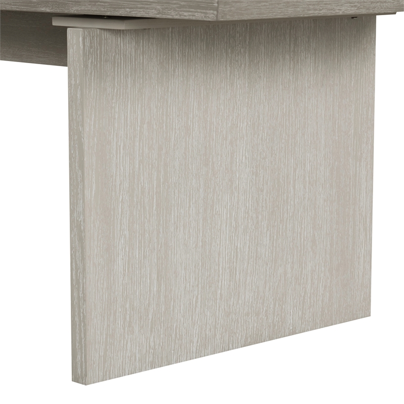 Furniture of America Celestia Solid Wood Extendable Dining Table in Light Gray