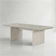 Furniture of America Celestia Solid Wood Extendable Dining Table in Light Gray