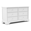 Furniture of America Agis Wood 2-Piece Bunk Bed and Dresser Set in White