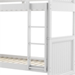 Furniture of America Agis Wood 2-Piece Bunk Bed and Dresser Set in White