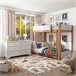Furniture of America Shera Wood 2-Piece Bunk Bed and Dresser Set in Brown