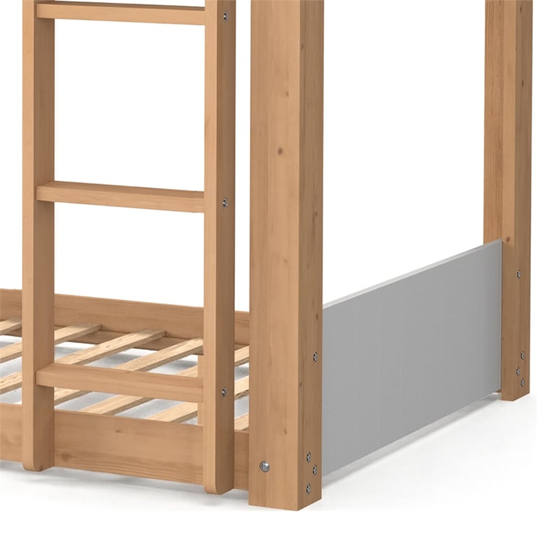 Furniture of America Shera Wood 2-Piece Bunk Bed and Dresser Set in Brown