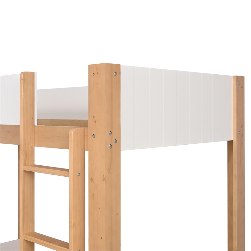 Furniture of America Shera Wood 2-Piece Bunk Bed and Dresser Set in Brown