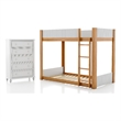 Furniture of America Shera Wood 2-Piece Bunk Bed and Chest Set in Brown