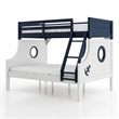 Furniture of America Dranden Wood 2-Piece Bunk Bed and Dresser Set in Blue