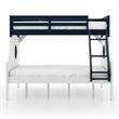 Furniture of America Dranden Wood 2-Piece Bunk Bed and Dresser Set in Blue