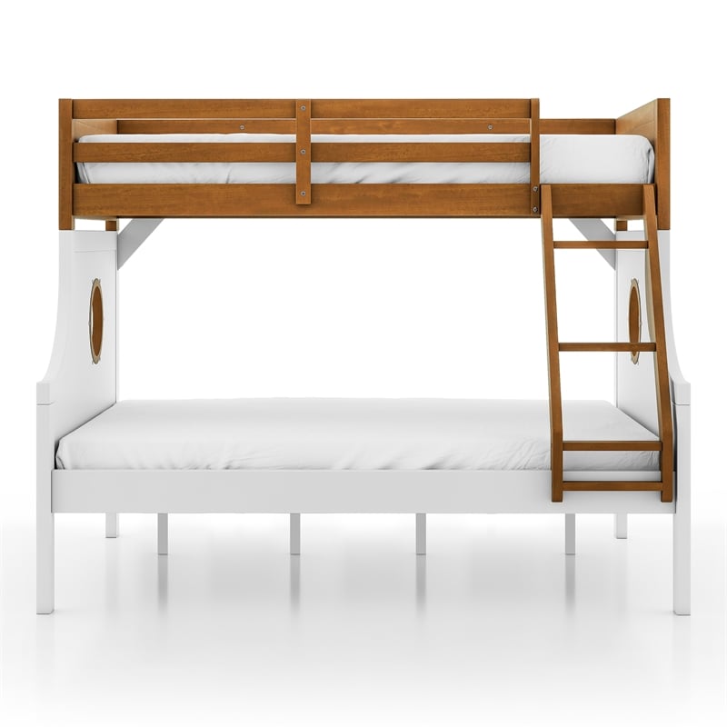 Furniture of America Dranden Wood 2-Piece Bunk Bed and Chest Set in Brown