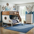 Furniture of America Dranden Wood 2-Piece Bunk Bed and Chest Set in Brown