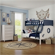 Furniture of America Dranden Wood 2-Piece Bunk Bed and Chest Set in Blue