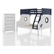 Furniture of America Dranden Wood 2-Piece Bunk Bed and Chest Set in Blue