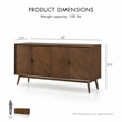 Furniture of America Velto Solid Wood 8-Cabinet Server in Walnut