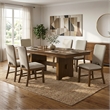 Furniture of America Velto Solid Wood 7-Piece Dining Table Set in Walnut