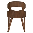 Furniture of America Lefevia Solid Wood 5-Piece Round Dining Table Set in Walnut