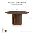 Furniture of America Lefevia Solid Wood 5-Piece Round Dining Table Set in Walnut