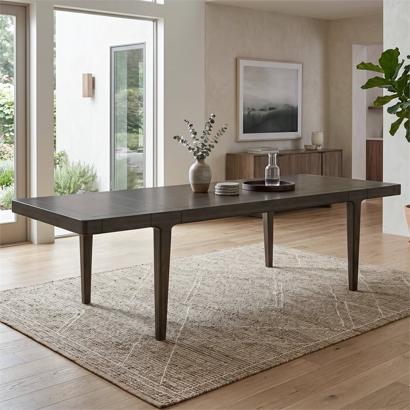Furniture of America Arlia Solid Wood Extendable Dining Table in Espresso