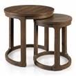Furniture of America Wodela Solid Wood 2-Piece Coffee Table Set in Espresso