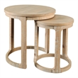 Furniture of America Wodela Solid Wood 2-Piece Coffee Table Set in Natural