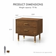 Furniture of America Korva Solid Wood 3-Piece Bedroom Set in Walnut