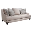 Furniture of America Charlette Nailhead Fabric 2-Piece Sofa Set in Brown