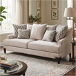 Furniture of America Charlette Nailhead Fabric Sofa in Brown