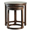 Furniture of America Wodela Solid Wood Nesting End Table in Espresso