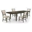 Furniture of America Arlia Solid Wood 5-Piece Dining Table Set in Espresso