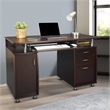 Trent Home Transitional Wood Super Storage Computer Office Desk in Chocolate