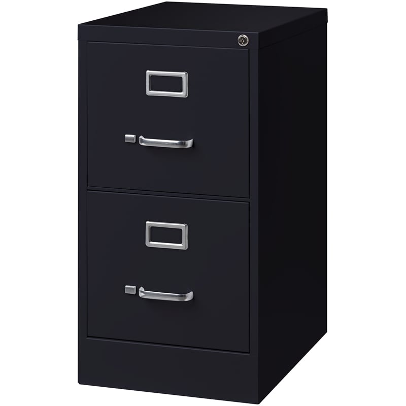 Trent Home Metal Black File Cabinet Vertical 2-Drawer 28.38