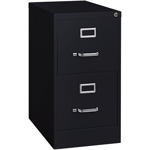 Trent Home Cornerstone 30&quot 2-Drawer Metal Letter Vertical File Cabinet in Black
