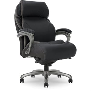trent home faux leather executive office chair with smart layers in black