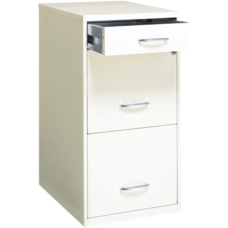 Trent Home Metal White File Cabinet Rectangular Locking 27.32