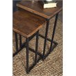 Trent Home Solid Mango Wood and Iron Nesting Tables in Mahogany/Black