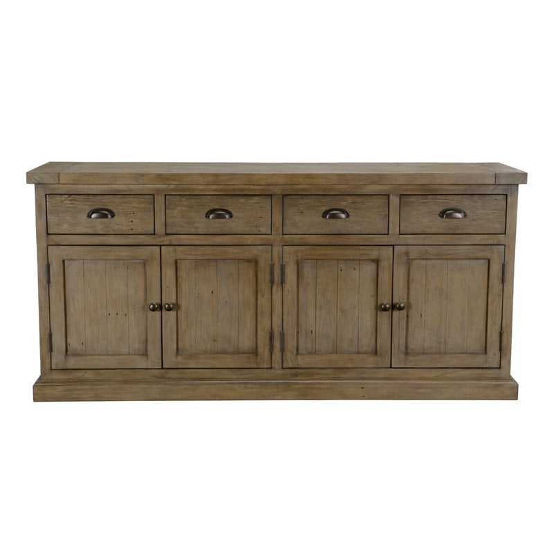 Trent Home 4-drawer Reclaimed Pine Sideboard in Weathered Brown