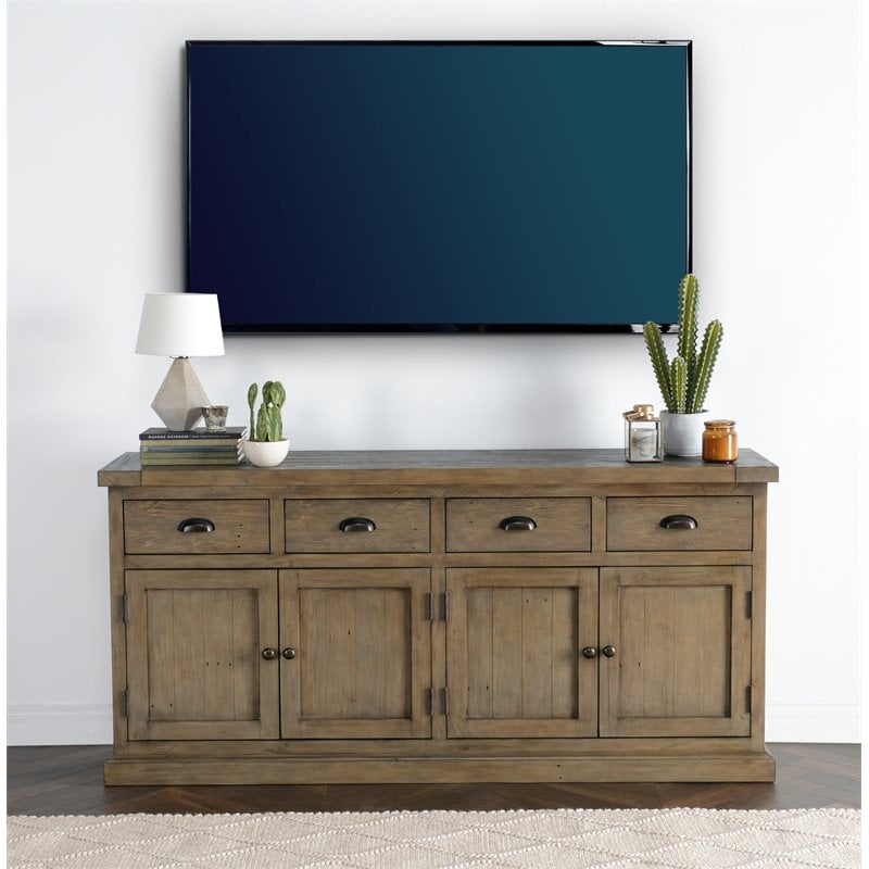 Trent Home 4-drawer Reclaimed Pine Sideboard in Weathered Brown