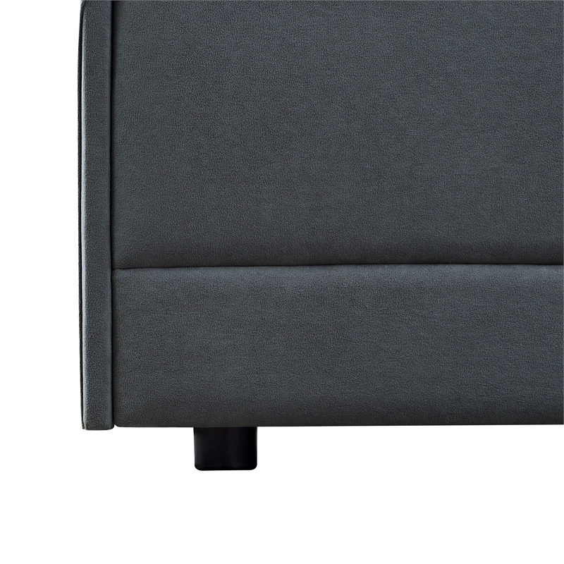 Trent Home Polyester Blend Fabric Modular Sectional Sofa in Gray