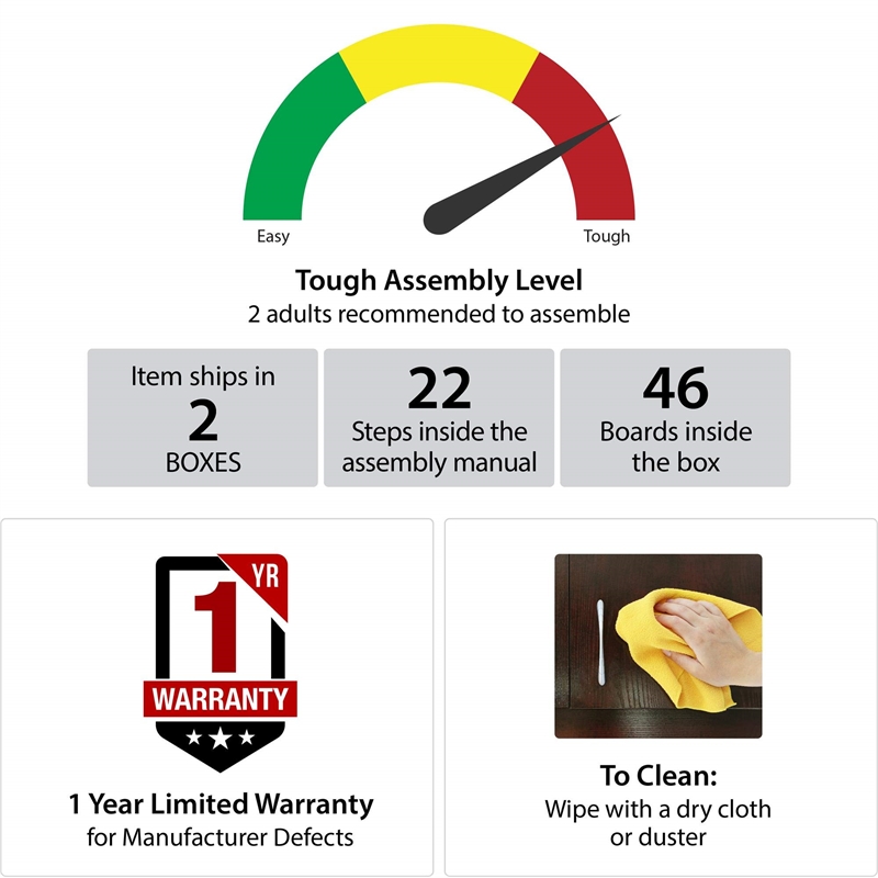 Trent Home Engineered Wood Contemporary 6 Drawer Dresser in White