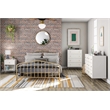 Trent Home Engineered Wood Contemporary 6 Drawer Dresser in White