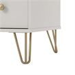 Trent Home Engineered Wood Contemporary 6 Drawer Dresser in White