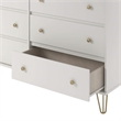 Trent Home Engineered Wood Contemporary 6 Drawer Dresser in White