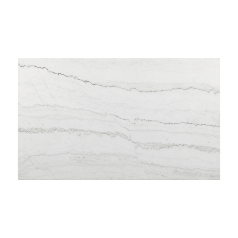 Trent Home Transitional White Marble Standard Height Dining Table