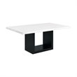 Trent Home Transitional White Marble Standard Height Dining Table