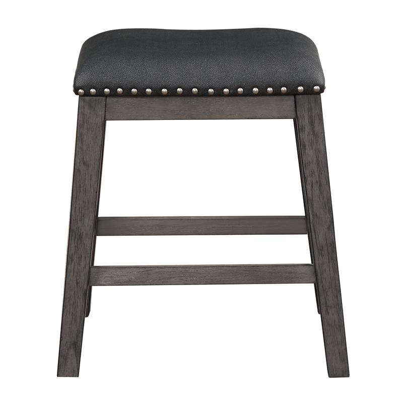 Trent Home 5-Piece Wood Counter Height Dining Set in Gray and Black