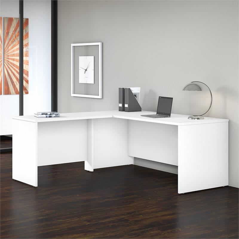 Trent Home Contemporary L Shaped Engineered Wood Desk with 42