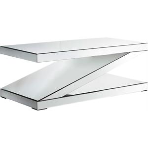 trent home contemporary mirrored coffee table