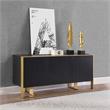 Trent Home Contemporary Engineered Wood Sideboard and Buffet in Black