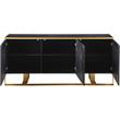 Trent Home Contemporary Engineered Wood Sideboard and Buffet in Black