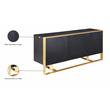 Trent Home Contemporary Engineered Wood Sideboard and Buffet in Black