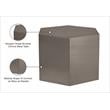 Trent Home Modular Modern Metal Coffee Table in Brushed Chrome